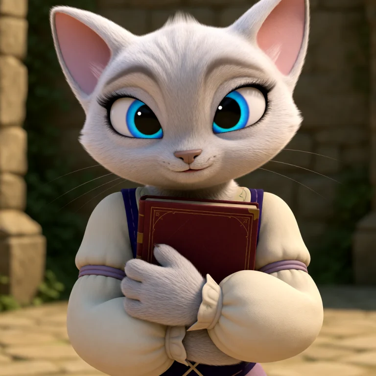 A 3d Animated Image Shows Dulcineapib, A White Anthropomorph...
