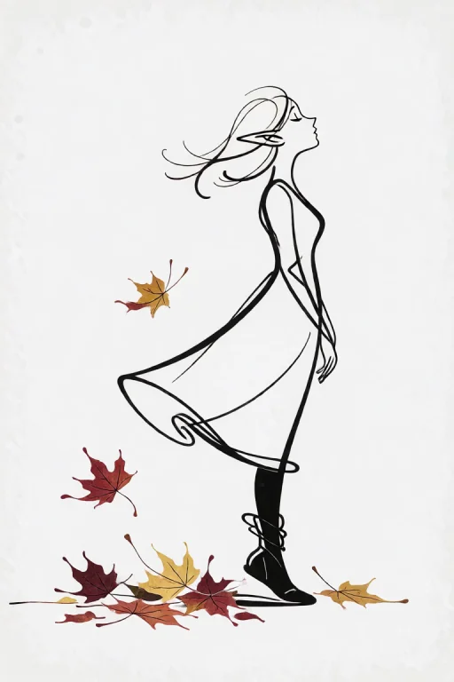 Night Breeze Stirring Blonde Hair And The Hem Of A White Dre...