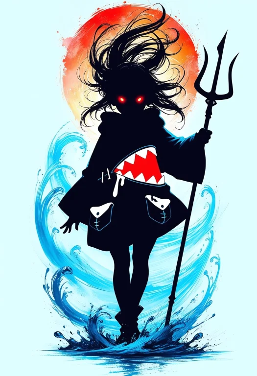 Posingdynamicsdaal, Stylized, Abstract Paint, 1girl, Gawr Gu...