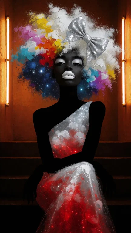 Bradhamel Art Style, A Stunning Close-up Portrait Of A Silho...