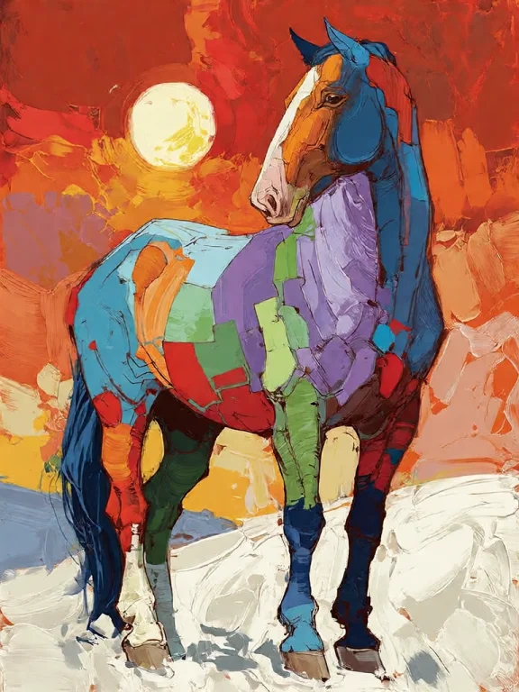 Bradhamel Art Style. A Vibrant, Thickly Textured Oil Paintin...