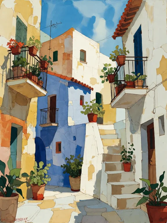 Bradhamel Art Style. A Vibrant, Impressionistic Painting Of...