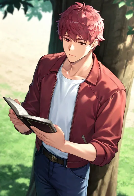 Solo, From View, 1boy, Lukas,red Hair,red Eyes, Modern Red O...