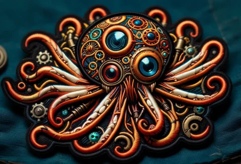 Steampunk Squid Ral-embroideredpatch Madefrom Fire A Ral-emb... — SDXL AI Prompt: Steampunk Squid ral-embroideredpatch made_from fire A ral-embroideredpatch steam...