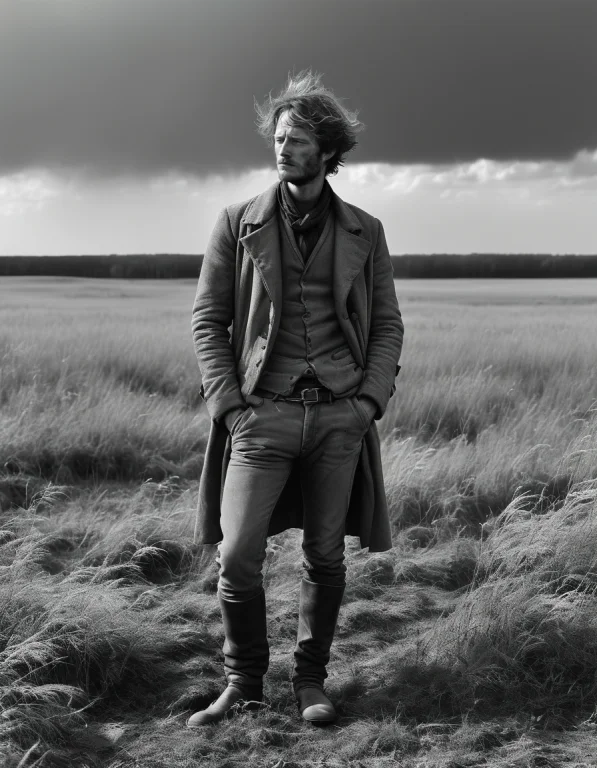 Monochrome, High Contrast, Heated Prairie, Favourable Weathe...