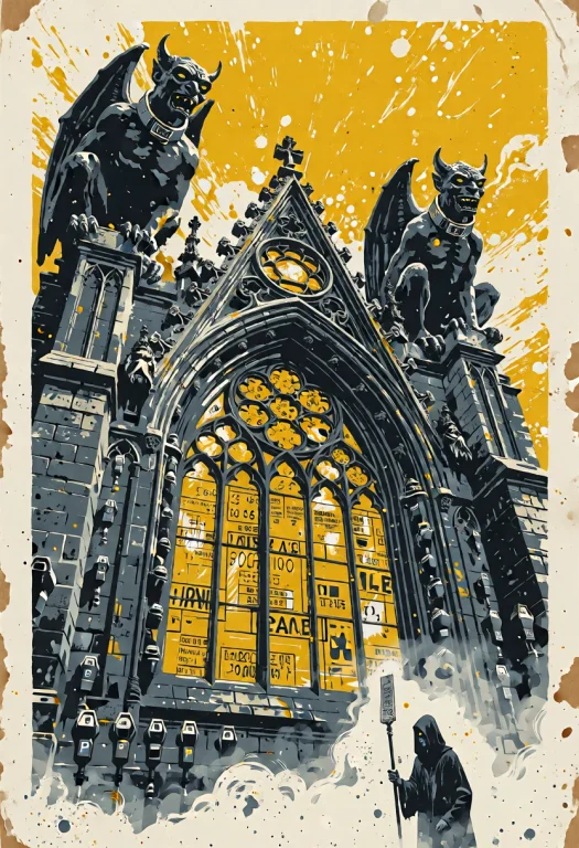A Limited-palette Poster Illustration On Cream Textured Pape...