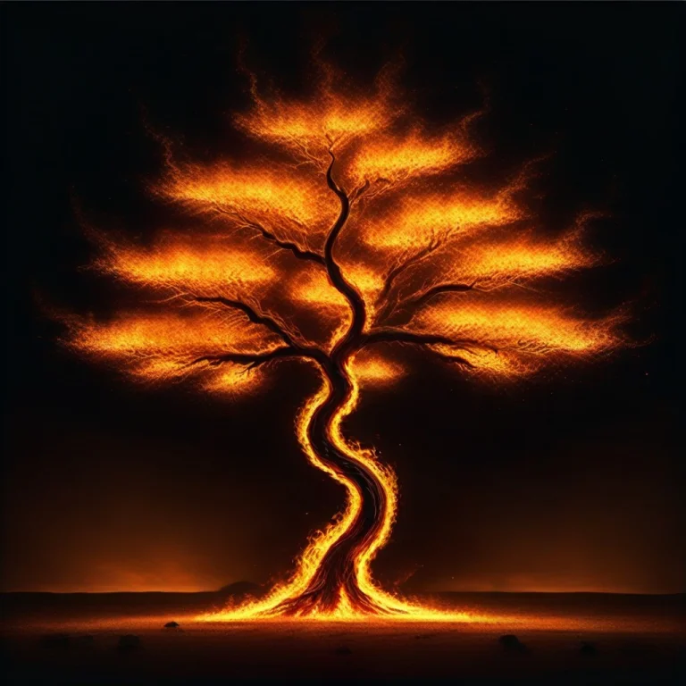 A Majestic Tree Whose Trunk And Canopy Are Entirely Composed...