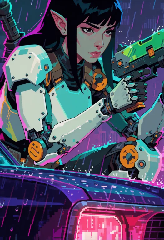 A Vibrant, High-resolution Pixel Art Aesthetic Characterized...