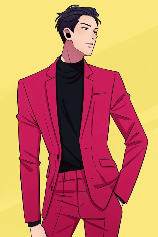Highres, Absurdres, A Highly Stylized Digital Fashion Illust...