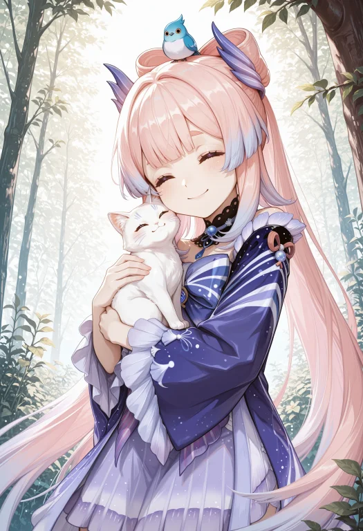 1girl, Sangonomiyakokomikokomi, Hair Ornament, Pink Hair, Mu...