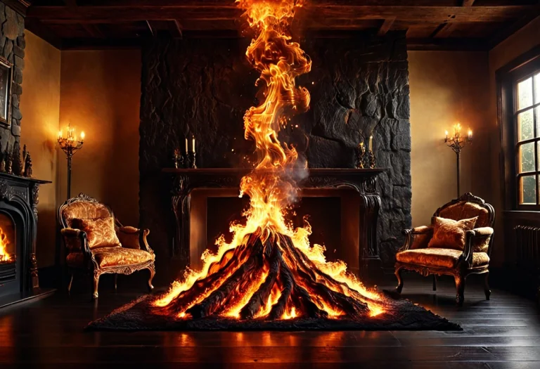 Masterpiece , A Cozy, Rustic Living Room Interior With A Mas...