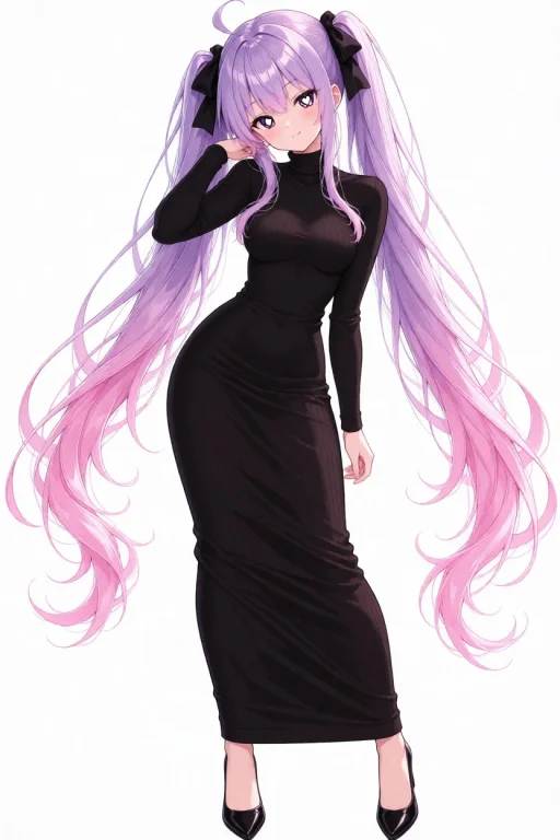 Mag1sa, Long Hair, Two-tone Hair, Purple Hair, Pink Hair Tip...