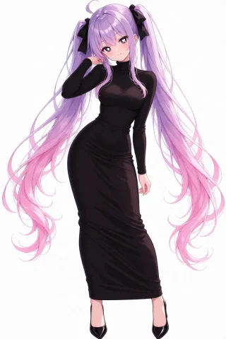Mag1sa, Long Hair, Two-tone Hair, Purple Hair, Pink Hair Tip... — Stable Diffusion AI Prompt: Mag1sa, long hair, two-tone hair, purple hair, pink hair tips, ahoge, twintails,...