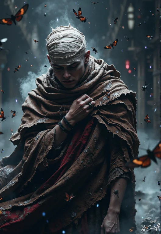 A Cinematic High-angle Shot, Steeped In Deep, Immersive Focu...