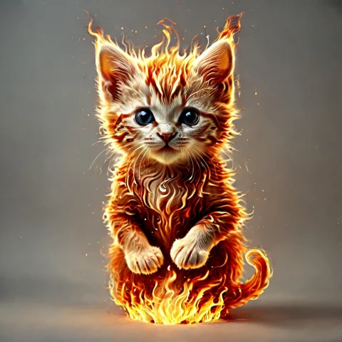 Flame Style Kitten Prompt — SDXL AI Prompt: flamestyle, kitten