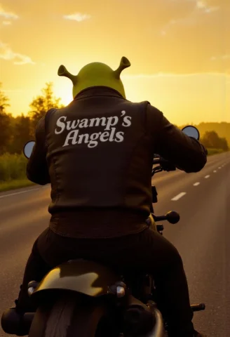 Shrek Viewed From A Three-quarter Angle, Showing Both His Ba... — FLUX AI Prompt: Shrek viewed from a three-quarter angle, showing both his back and part of his s...