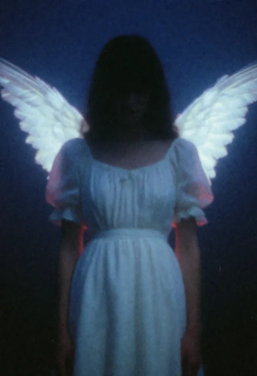 Darkdreamcorestyle, A Melancholic Silhouetted Woman With Ang...