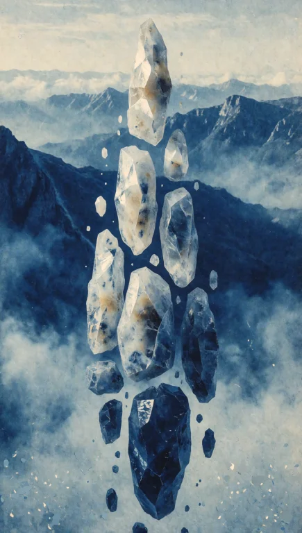 104. Deconstructed Elven Spire, Floating Crystalline Blocks,...