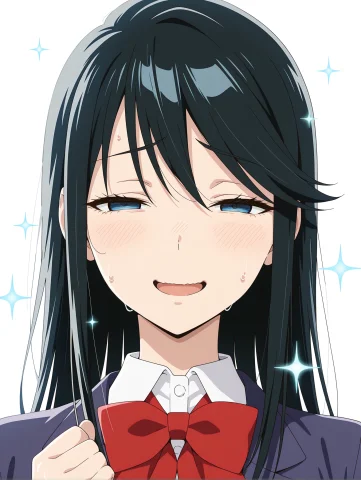 Anime Girl Portrait Prompt — SDXL AI Prompt: masterpiece,best quality,newest,solo,1girl, anime screencap,,o_ruko,black hair,l...