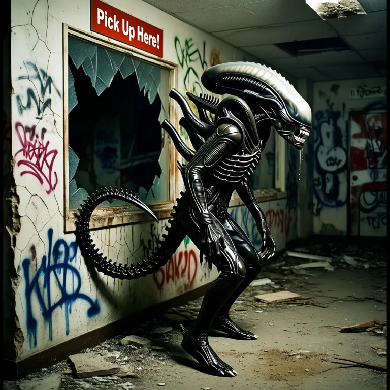 Catusmorph, Xenomorph, Alien. Xenomorph With A Smooth, Ridge...