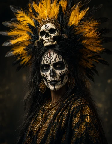 Concept Medium Hyperrealistic Cinematic Portrait Of A Power... — Stable Diffusion AI Prompt: CONCEPT & MEDIUM: Hyperrealistic cinematic portrait of a powerful shamanic woman...