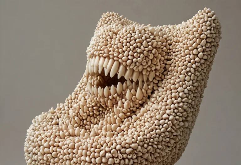 A Sculpture Of An Examination Chair That Is Made Entirely Of...