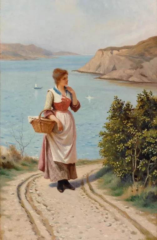 Krea2oil, Oil Painting, 1girl, Outdoors, Solo, Traditional M...