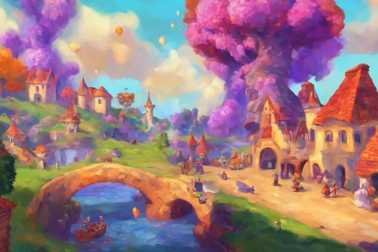 A Vast Scene Of Magic Crafters From Spyro In The Style Of Re...