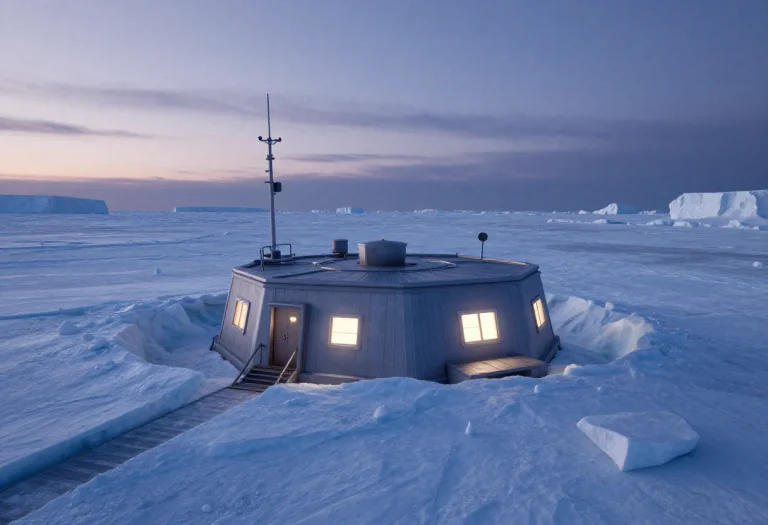 A Research Outpost Buried In Polar Ice On An Alien World, St...
