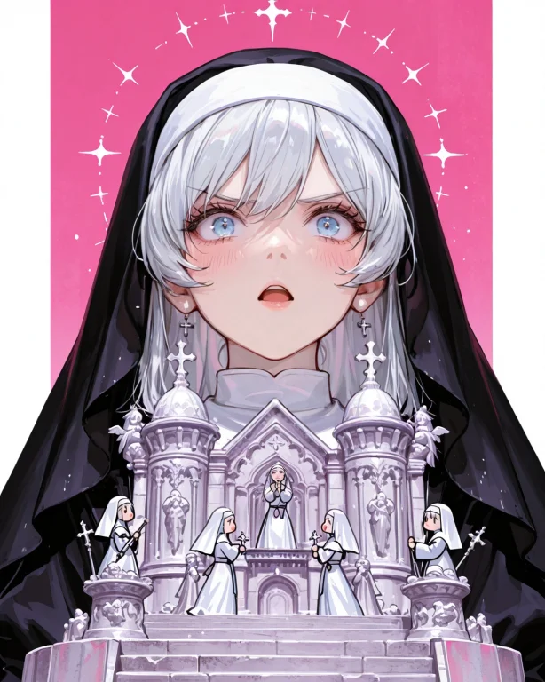 Weiss Schnee, Wide-eyed, V-shaped Eyebrows, Large Eyes, Blus...