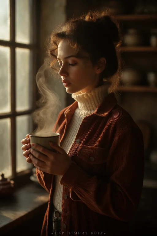 Magical Realism Photography, Mid-body Kitchen Portrait Of A...