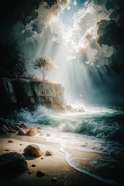 Zidiusart, Create A Majestic Oilpainting Style Seascape With...