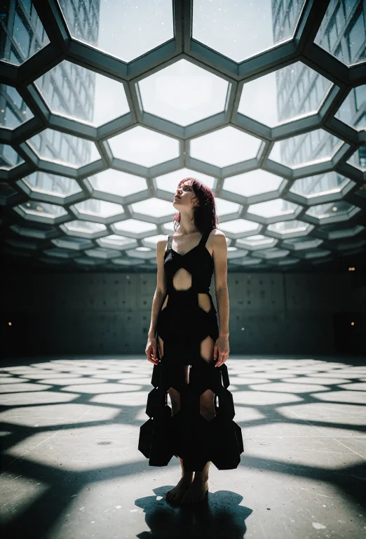 A Striking, Architectural Fashion Shot In The Bold Style Of...