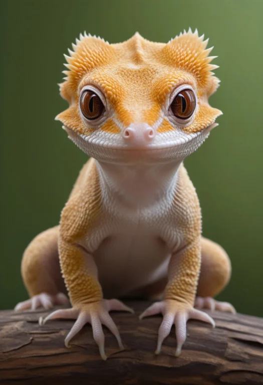 Crested Gecko Axanthic Morph, Full Body, Perfect Eyes, Extre...