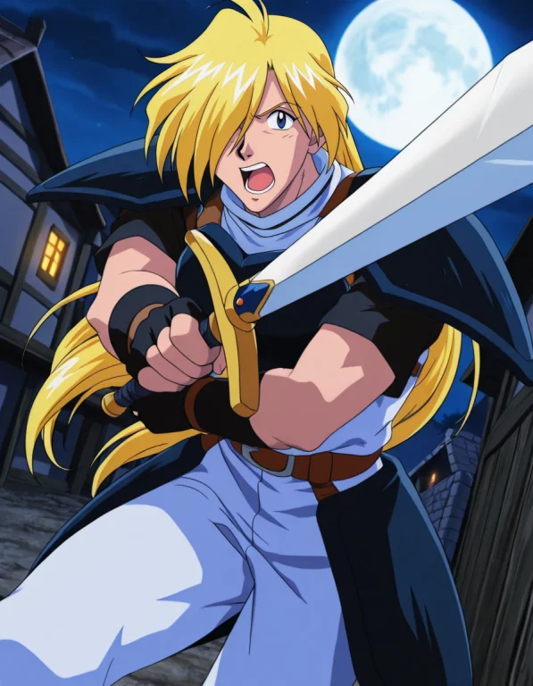 1boy, Male Focus, Gourry, Blonde Hair, Long Hair, Hair Over...
