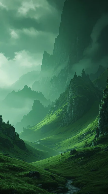 Green A Hauntingly Stunning Landscape, Perfect For A Desktop...