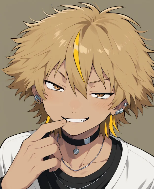 1boy, Solo,simple Background,miyazaki Minato, Dark Blonde Ha...