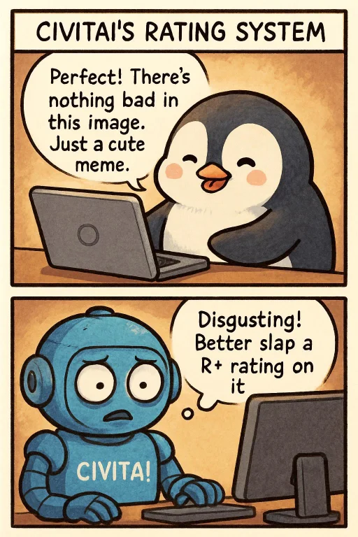 Generate Me A Cute Funny 2 Panel Comic Image. At The Top Of...