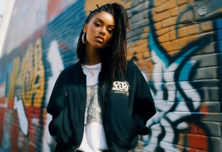 A Bold Streetwear Look Against Graffiti Walls, 35mm Film Sti...