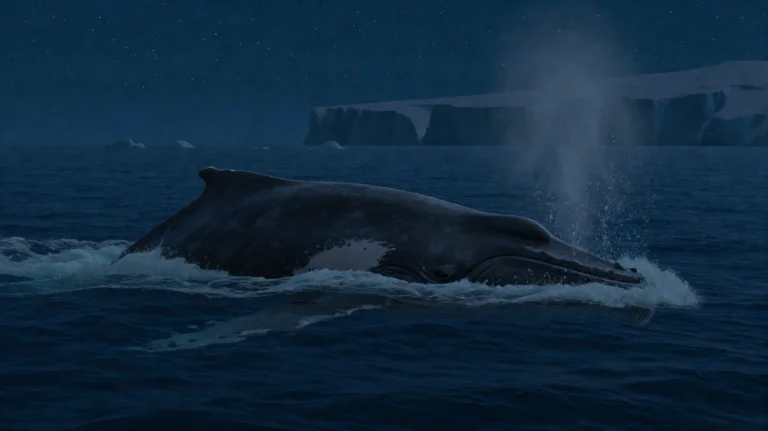 Fnts2000, A Humpback Whale Surfaces Gracefully, Its Massive...