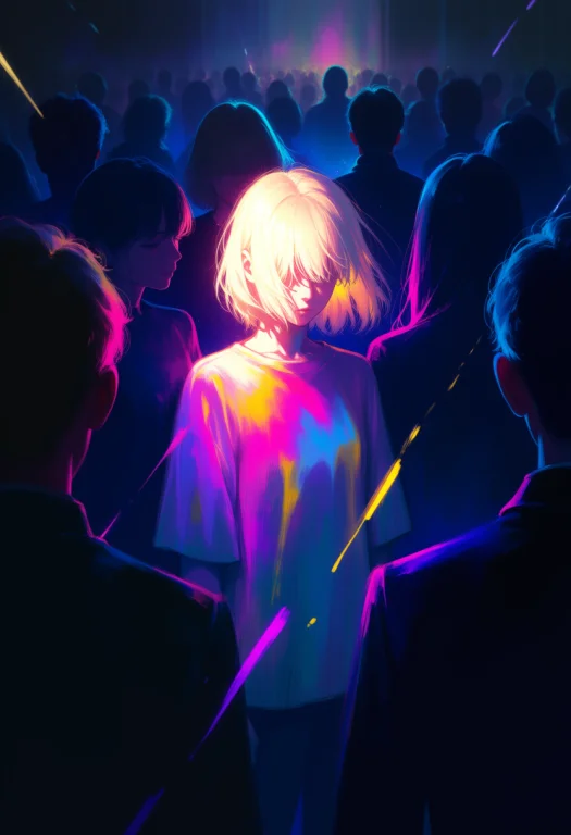 Nijisis, An Impressionistic Digital Illustration Of A Crowd...