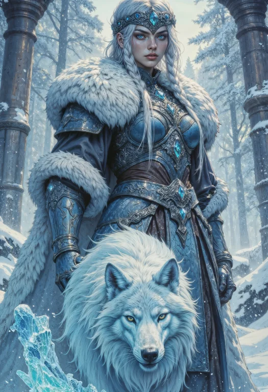 A Female Warrior Of Ice And Vengeance, The Frostbound Valkyr...