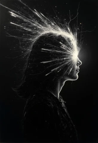 Db4rz Style Painting, Db4rz Style Painting, Person With Head... — FLUX AI Prompt: DB4RZ style painting, (DB4RZ style painting, person with head replaced by an cor...