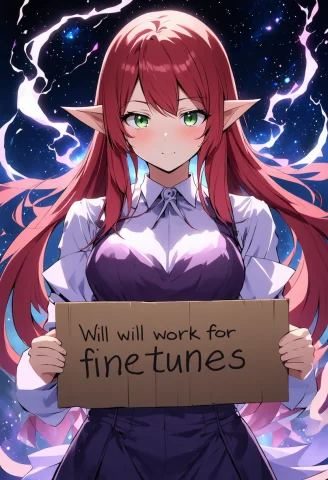 A Female Anime Character With Long, Flowing Red Hair, That A... — Stable Diffusion AI Prompt: a female anime character with long, flowing red hair, that appears to be made of...