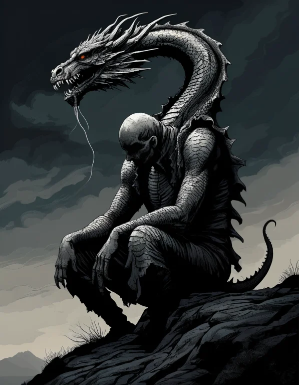 Silhouette Line Art Drawing, Medieval, Mike Campau, Jeffrey...