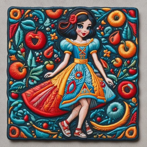 Ral-embroideredpatch, Snowwhitexl, Black Hair, Brown Eyes, H... — SDXL AI Prompt: ral-embroideredpatch, SnowWhiteXL, black hair, brown eyes, hair bow, hair band,...