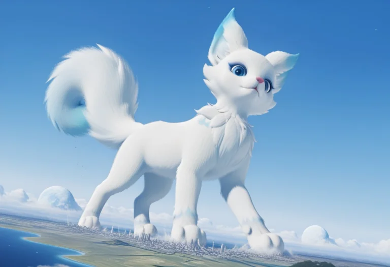 Loralunaraaniimo1,lunaraaniimo,creature, White Fox, Blue Eye...
