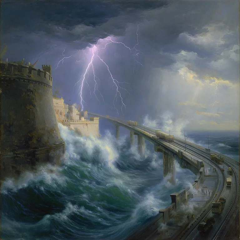 R1536f2daivaz Panoramic Oil Canvas, Aivazovsky Aesthetic, El...