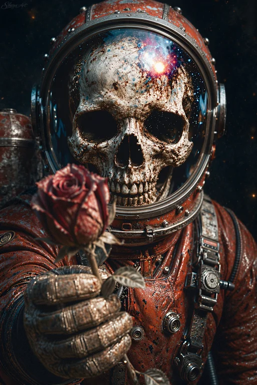 Close-up Portrait Of A Human Skull With A Wide Sinister Grin...