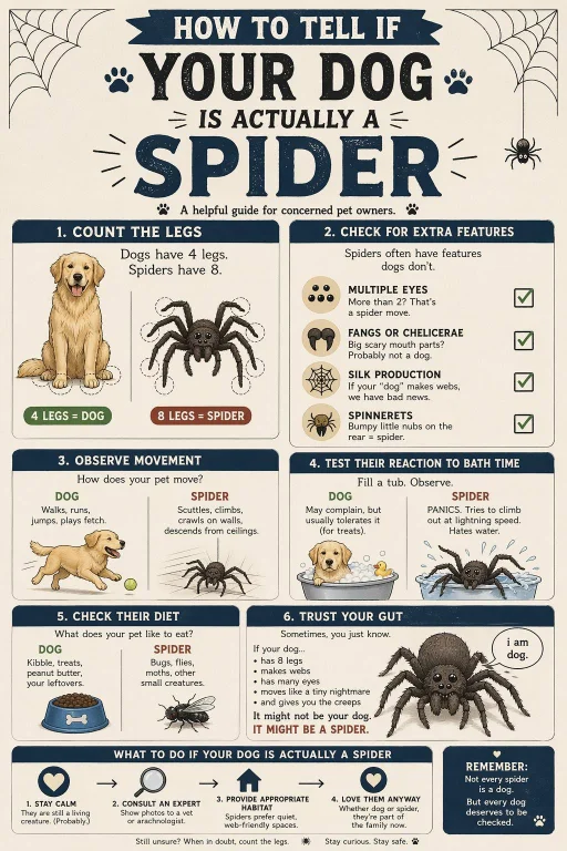 An Infographic On How To Tell If Your Dog Is Actually A Spid...